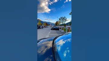 Tesla Supercharger Landquart, Switzerland, Before Sunset | #supercharging
