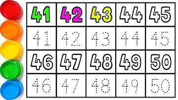 Numbers Learn to Read 41 to 50 For Children || Numbers Coloring Page || Ks Art