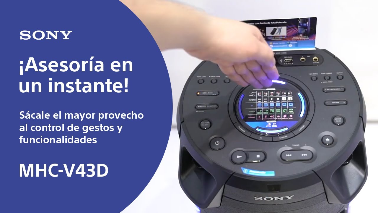 Altavoz Sony MHC-V43D 4.1 Canales, Iluminación ambiental, Karaoke