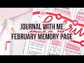 Journal With Me | February 2021 Memory Page | Archer and Olive Bullet Journal Page | Memory Keeping