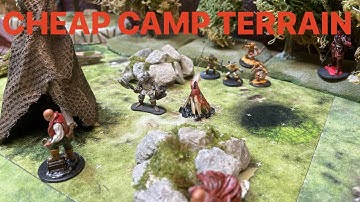 DIY Cheap campsite terrain for DND and other tabletop RPG
