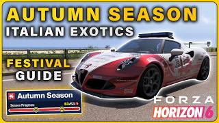 How to Complete AUTUMN Season Challenges | Italian Exotics Festival Playlist ► Forza Horizon 6