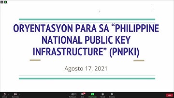 ORIENTATION ON PNPKI BULK REGISTRATION IN DEPED LMS