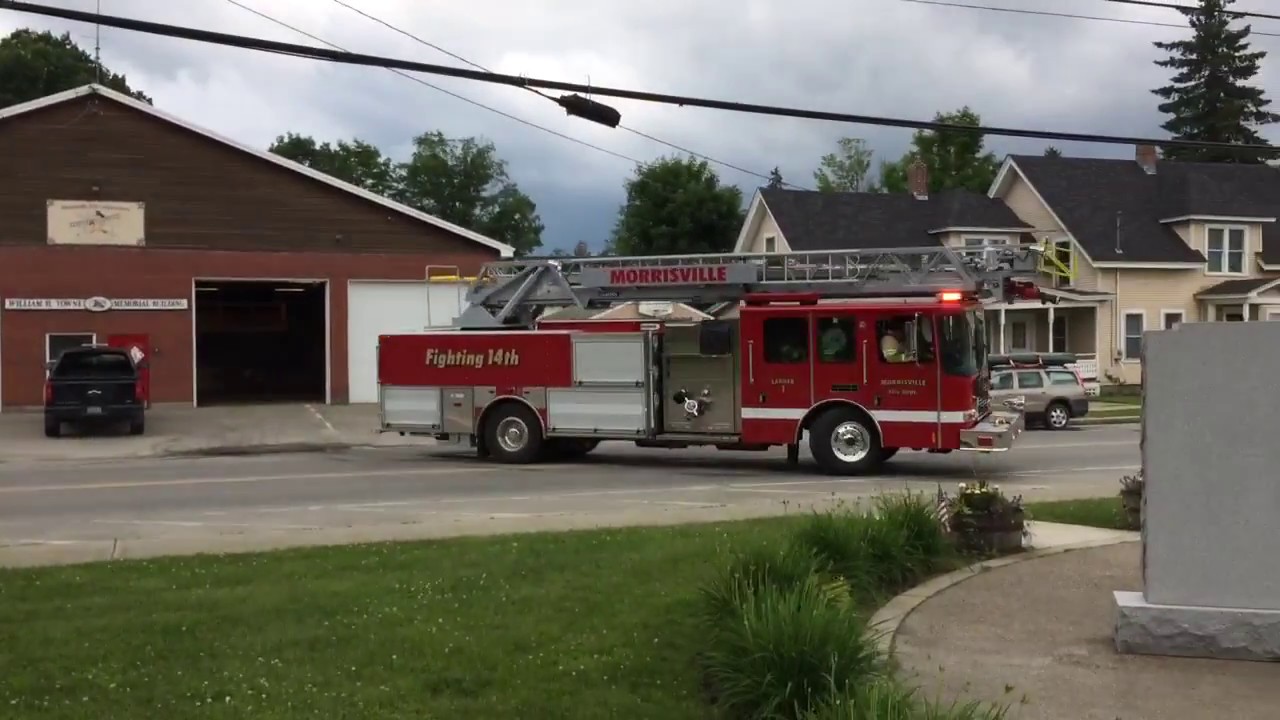  Update  Morrisville Fire Department Ladder 1 Leaving Station