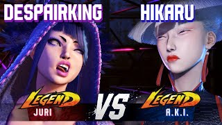 SF6 ▰ DESPAIRKING | LONGZHU (Juri) vs HIKARU (A.K.I.) ▰ High Level Gameplay