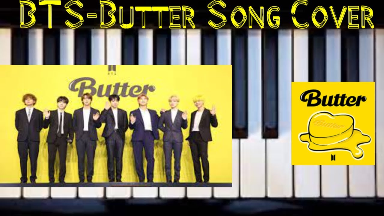 BTS Butter Song Cover Easy piano tutorial For Beginners bts 