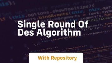 single round of des algorithm