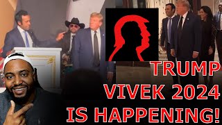 CROWD ERUPTS As Trump Walks Into Mar A Lago With MAGA Favorite VP Front Runner Vivek Ramaswamy!