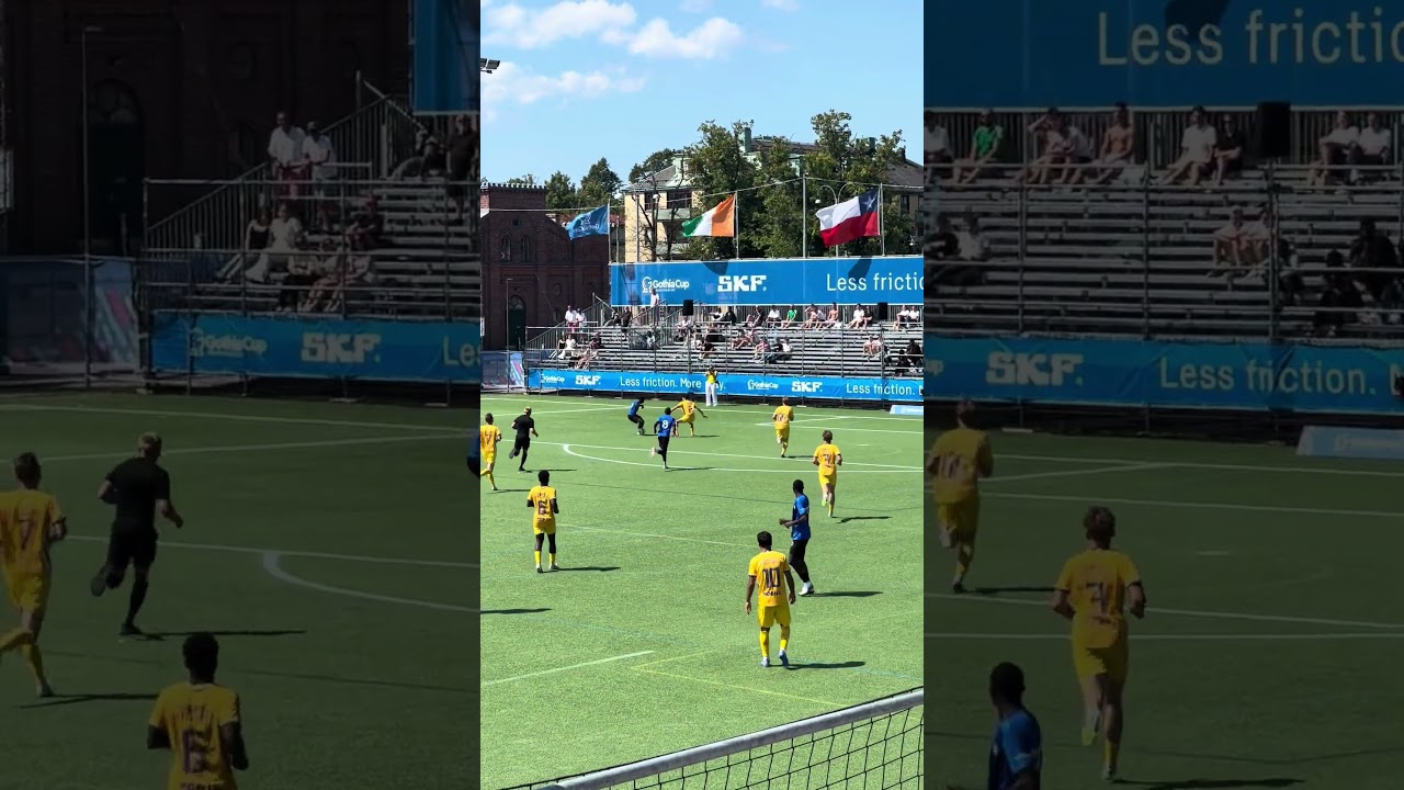 Sporting Lagos's Seun Akanji with a nice finish in S. Lagos FA 2-1 win over IFK Goteborg. 