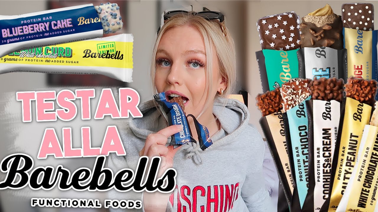 Testar ALLA Barebells proteinbars YouTube