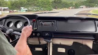 68 VW bus driving