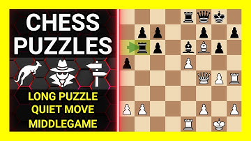 Chess Puzzles to Practice. Themes: Long puzzle, Quiet move, Middlegame. Learn Chess