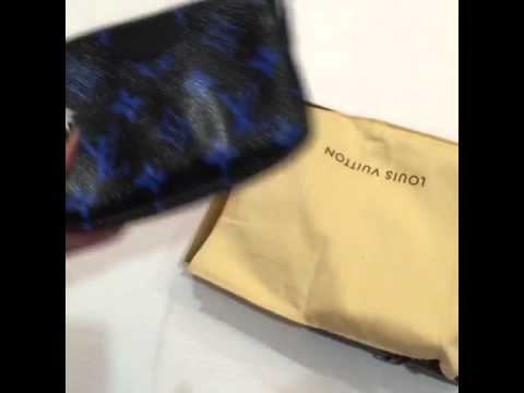 Louis Vuitton Mini Pochette Bleu Digital Monogram SS16 Runway Unboxing Reveal - YouTube