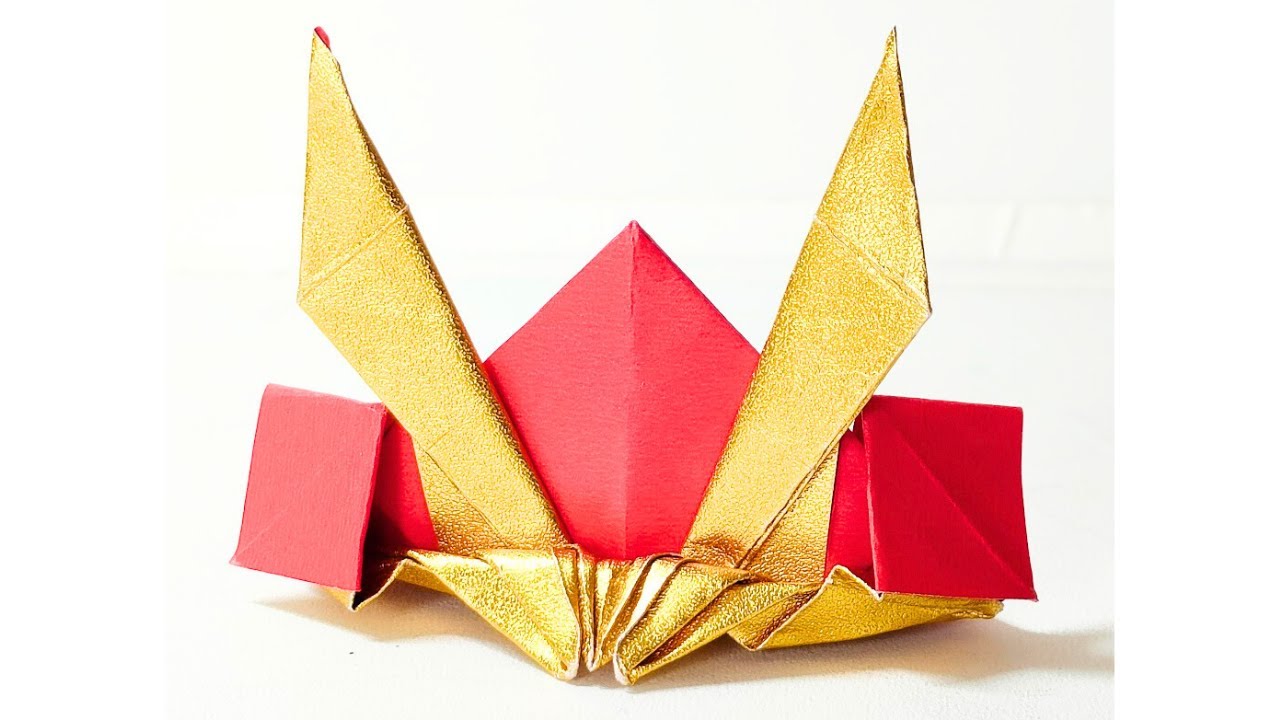 折り紙 How to make a samurai or ninja helmet with origami. Easy, cool