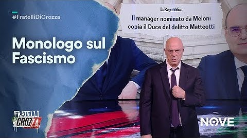 Crozza e il Monologo sul Manager Anastasio che ha copiato da un discorso di Mussolini