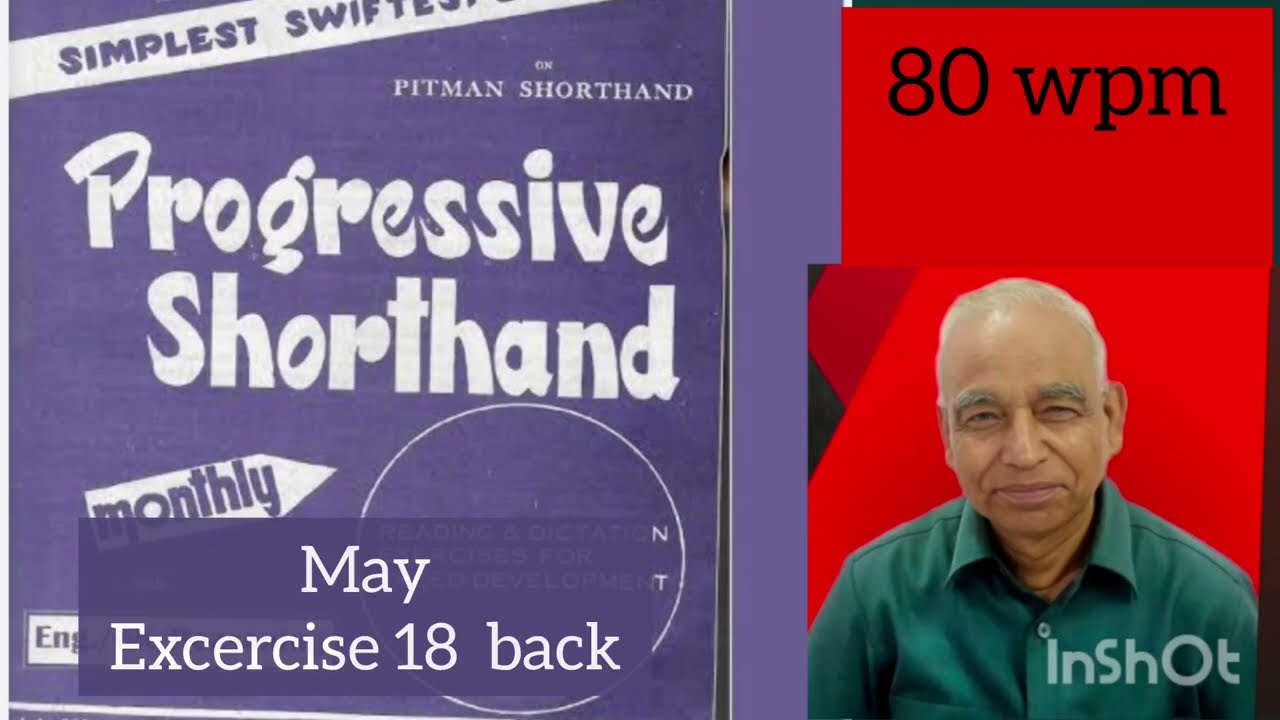 Progressive Shorthand  Magazine Exercise 18 back #80wpm
