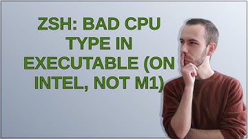zsh: bad CPU type in executable (on Intel, not M1)