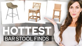 The HOTTEST BAR STOOL FINDS 2022!! Shop with me! Woven Bar Stools!!