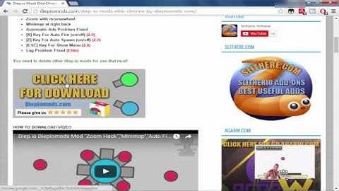 Diep.io Hacks And Mods!Auto-Fire,Zoom,Respawn,Map All Cheats 2016 [HD]