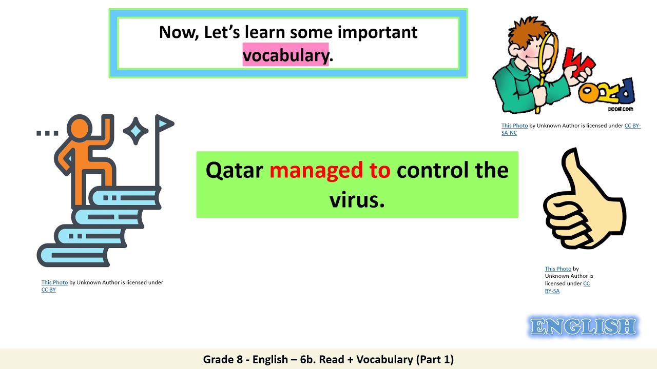 Grade 8 English 6b Read Vocabulary Part 1 YouTube