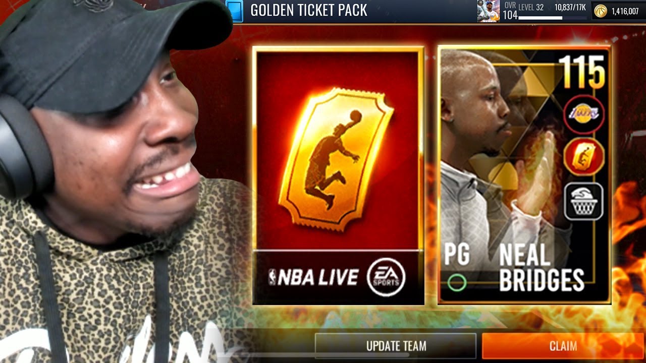 INSANE GOLDEN TICKET PACK OPENING! NBA Live Mobile 19 Season 3 Ep