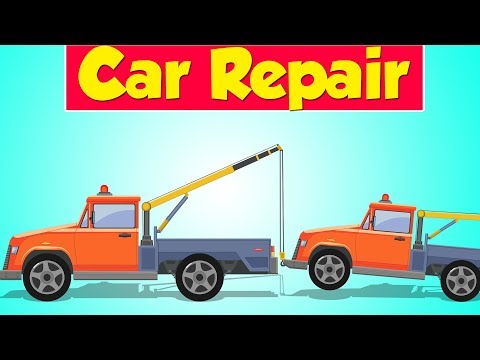Tow Truck Garage | Truck Cartoon | Car Repair | Vehicle For Kids & Toddlers