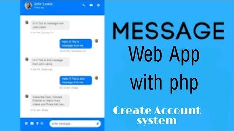 Create Account System in Php (messaging web app).