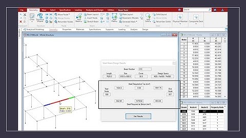 Get Beam Reinforcement Required in a Single Click in STAAD without Output file