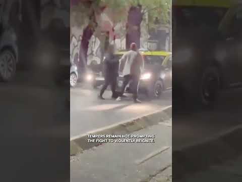 Taxi Drivers Fight Over Passenger, Putting Motorcyclist at Risk | Road Wars | A&E #shorts