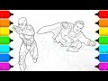 Digital drawing justice league for coloring pages timelapse