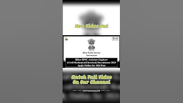Bihar BPSC Assistant Engineer Civil/Mechanical/Electrical Recruitment 2025 Apply for 1024 Post #jobs