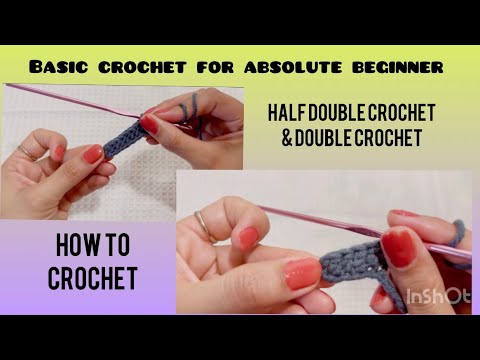 Basic crochet part 2 |crochet for absolute beginner | half double ...