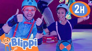 Blippi & Meekah Go Skating - Moonlight Rollerway | Blippi |🔤 Moonbug Subtitles 🔤| Learning Videos