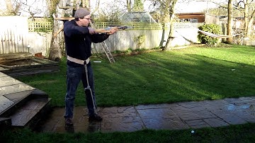 Tod of Tods Stuff shoots a 350lb medieval crossbow using a belt and pulley