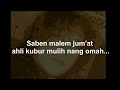 Saben malam Jum'at tanpa vokal arr.kang lan