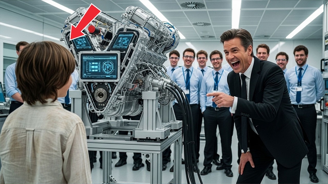 « JE RÉPARE CE MOTEUR » — LE MILLIONNAIRE RIT, JUSQU’À CE QUE LE GARÇON SAUVE LE PROJET