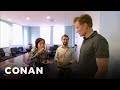 Conan Busts His Employees Eating Cake  - CONAN on TBS