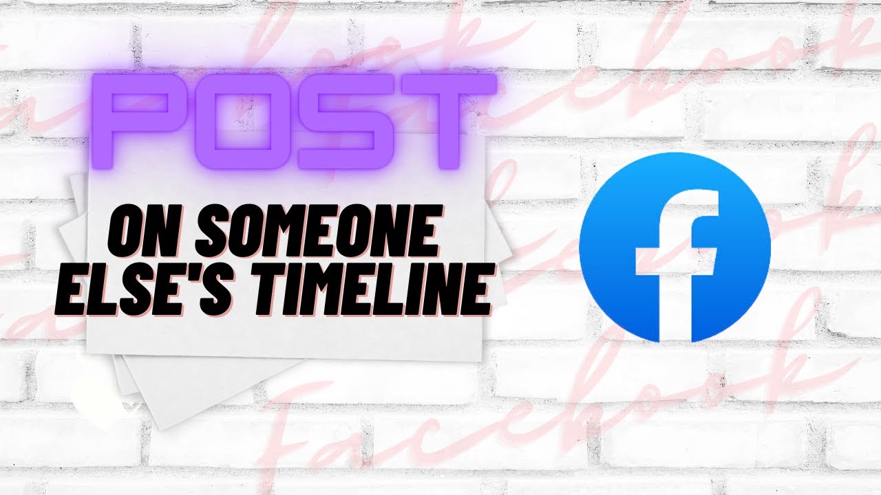 How to post on SOMEONE'S TIMELINE on Facebook YouTube