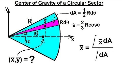 Mechanical Engineering: Centroids & Center of Gravity (13 of 35) C. G. of a Circular Sector