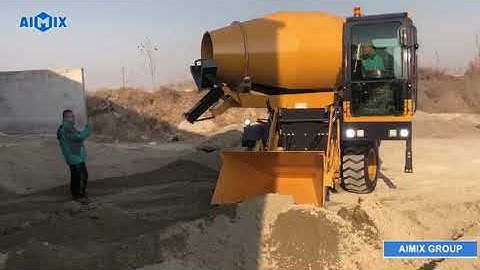 AIMIX AS4.0 Self Loading Concrete Mixer Test Run before Sending to Peru