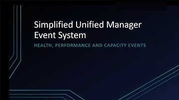 Simplified Unified Manager Events for your Modern Datacenter
