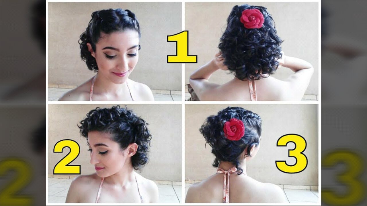 Como prender cabelo curto? | Penteado Afro Puff para cabelos curtos e  cacheados (2C/3A) - thptnganamst.edu.vn