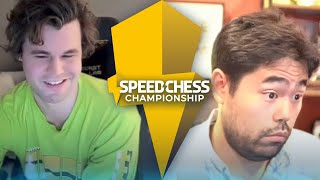 Rare Moment When Magnus Blunders | Magnus Carlsen vs Hikaru Nakamura | Speed Chess 2022