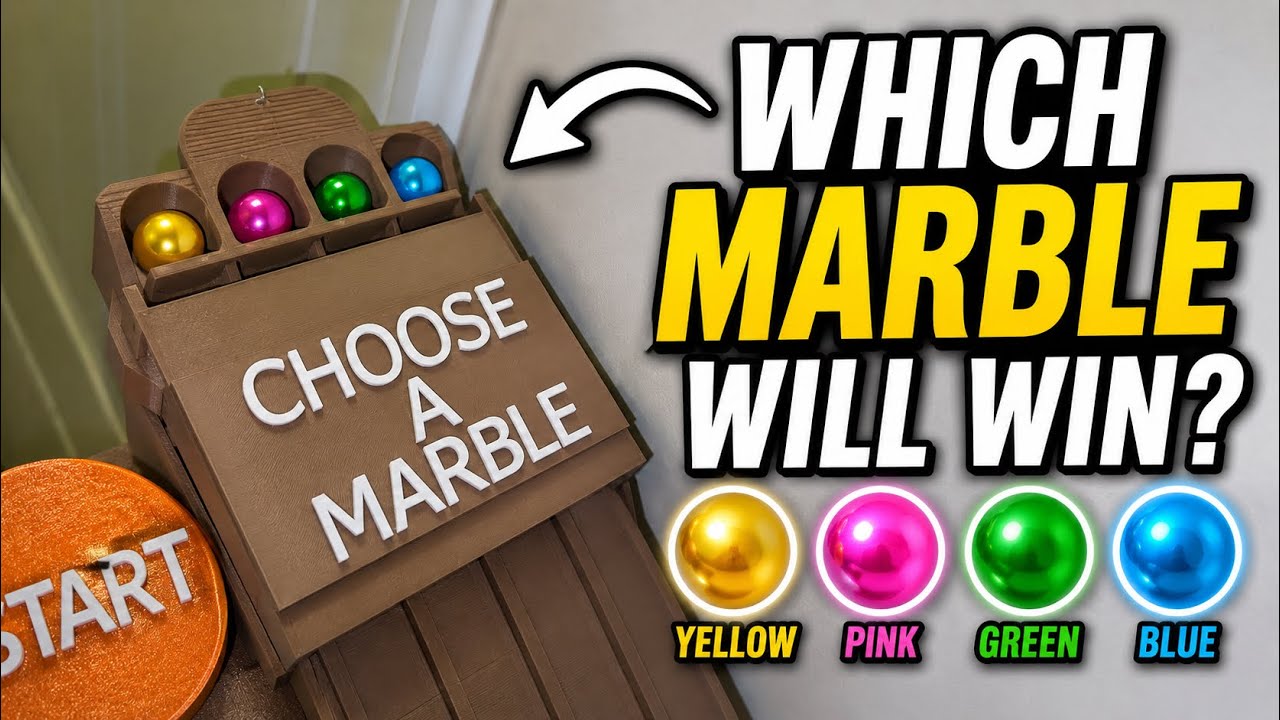 Marble Race: Yellow, Pink, Green, Light Blue - YouTube