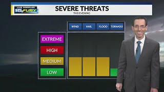 Additional severe storms possible this evening