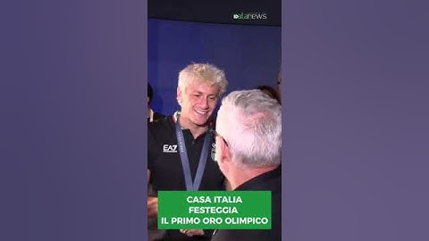 Casa Italia celebrates its first Olympic gold #shorts