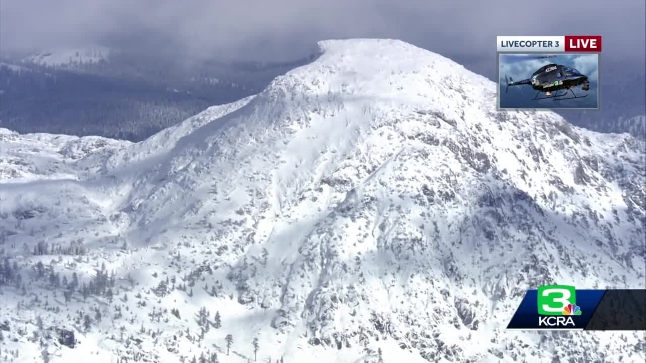 Aerial view of Sierra snow and the latest snow totals - YouTube