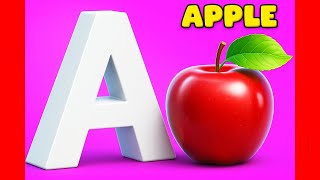 Educational Videos for Kids A for Apple 🍎 B for Ball 🏀 | ABCD Alphabet Phonics Song &amp; Nursery Rhyme
