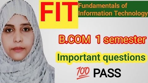 FIT || 1 Semester || Important Questions || Osmania University || #Raheemastudytip #fit 