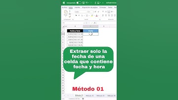 Extraer la "fecha" de una celda con fecha y hora en Excel #excel #microsoftexcel #exceltips